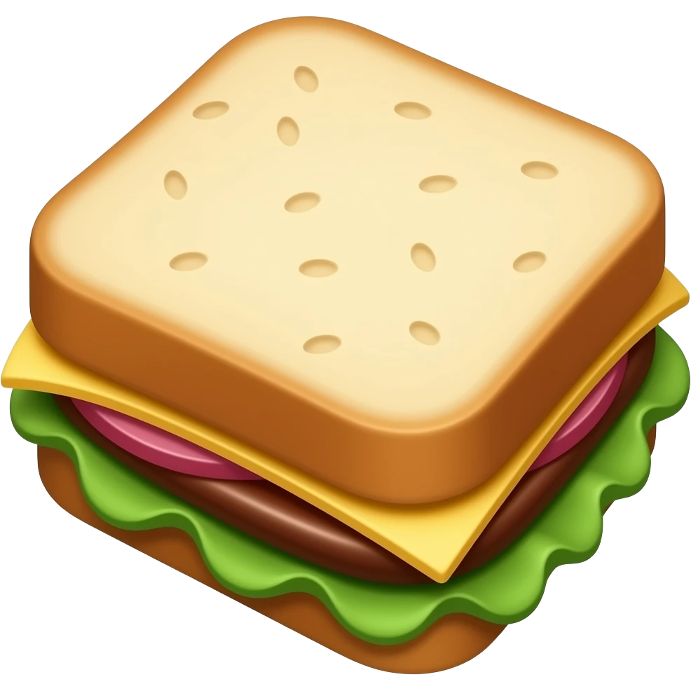 a realistic sandwich emoji