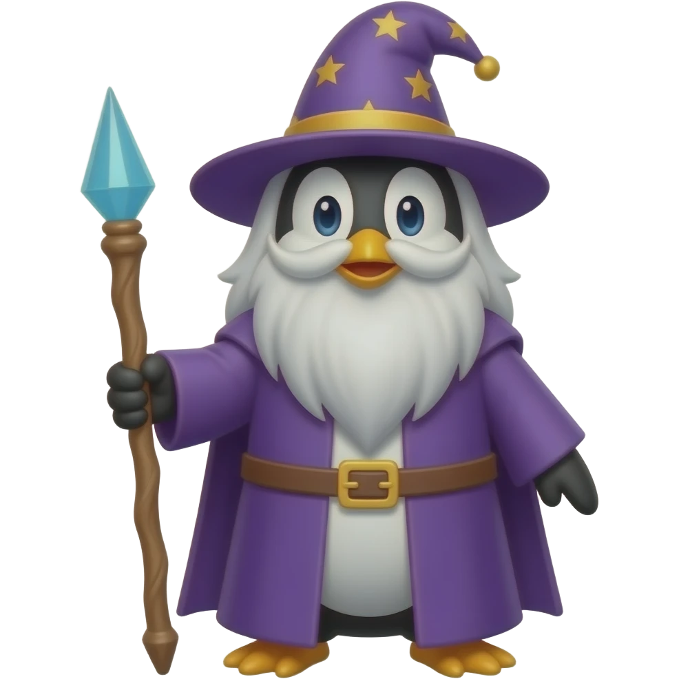 Penguin Wizard emoji