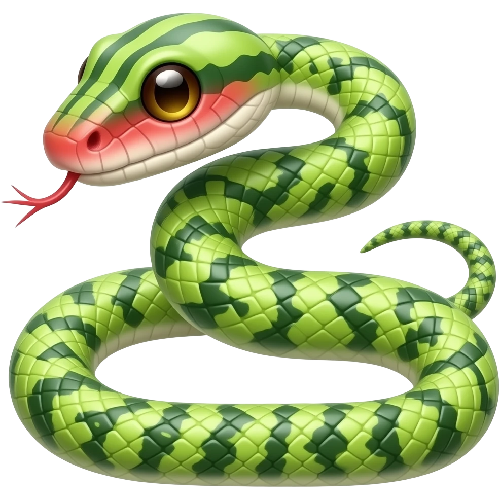 Watermelon snake emoji