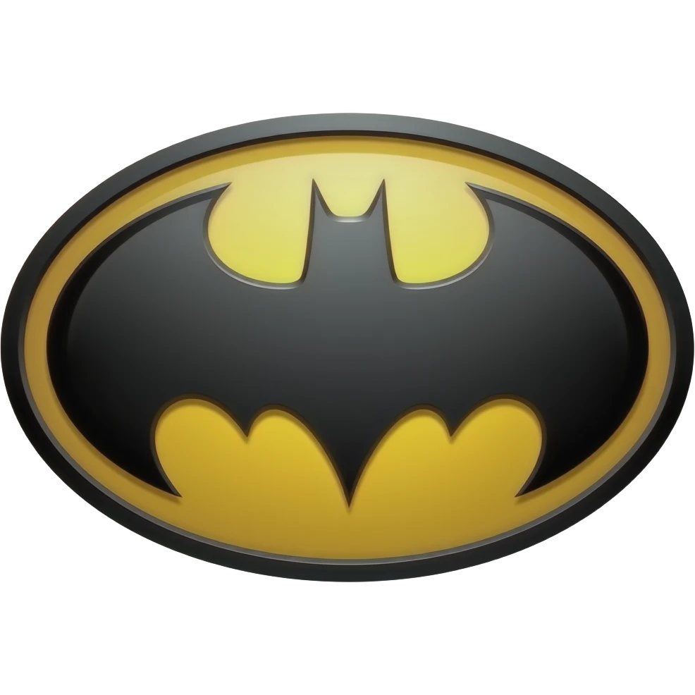 The movie "Batman Begins" 2005 years logo emoji