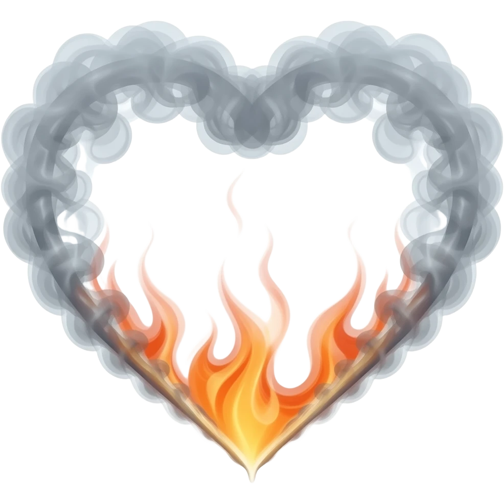 Heart smok fire emoji