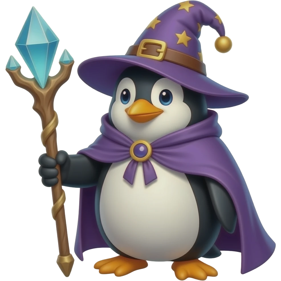 Penguin Wizard emoji