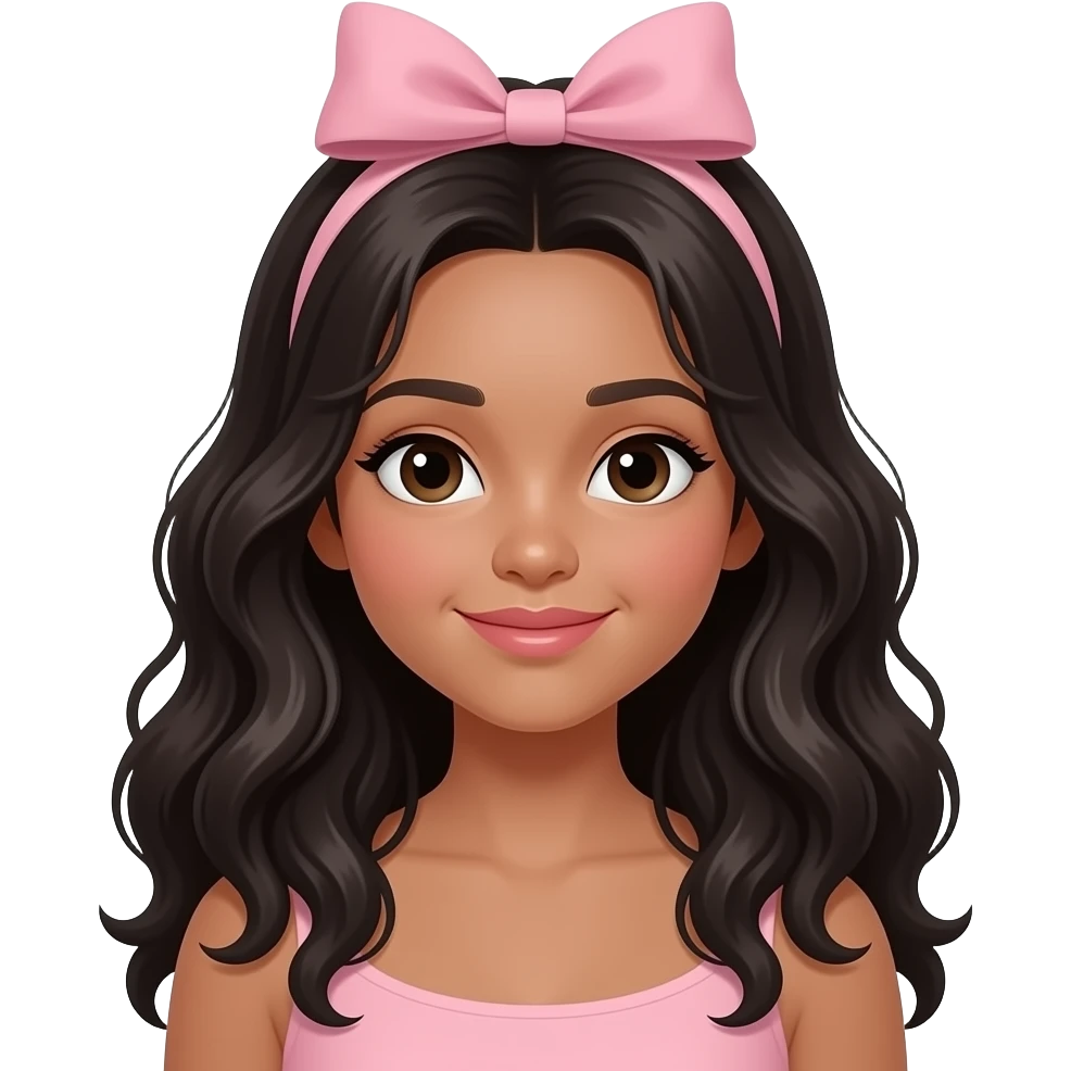 𝑳𝒊𝒈𝒉𝒕 𝒔𝒌𝒊𝒏 𝒈𝒊𝒓𝒍 𝒘𝒊𝒕𝒉 𝒍𝒐𝒏𝒈 𝒄𝒖𝒓𝒍𝒚 𝒉𝒂𝒊𝒓 , 𝒍𝒊𝒈𝒉𝒕 𝒑𝒊𝒏𝒌 𝒃𝒐𝒘, 𝒃𝒍𝒂𝒄𝒌 𝒉𝒂𝒊𝒓 emoji