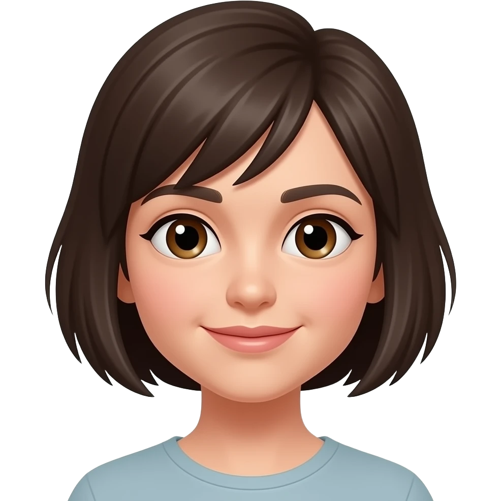 털을 더 짧게. emoji