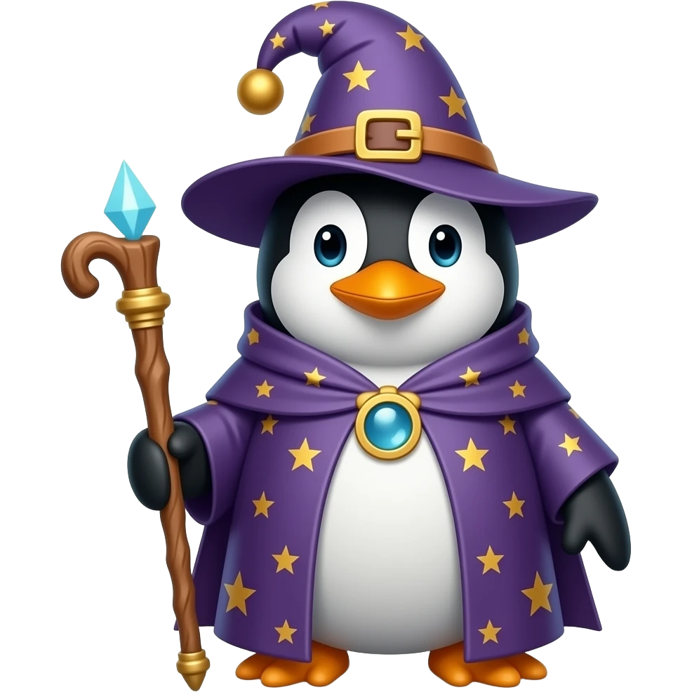 Penguin Wizard emoji