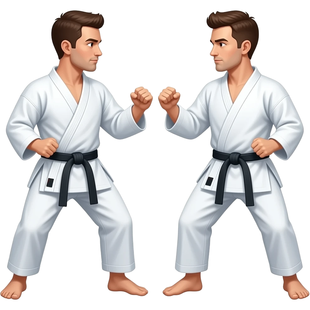Karate between two men emoji