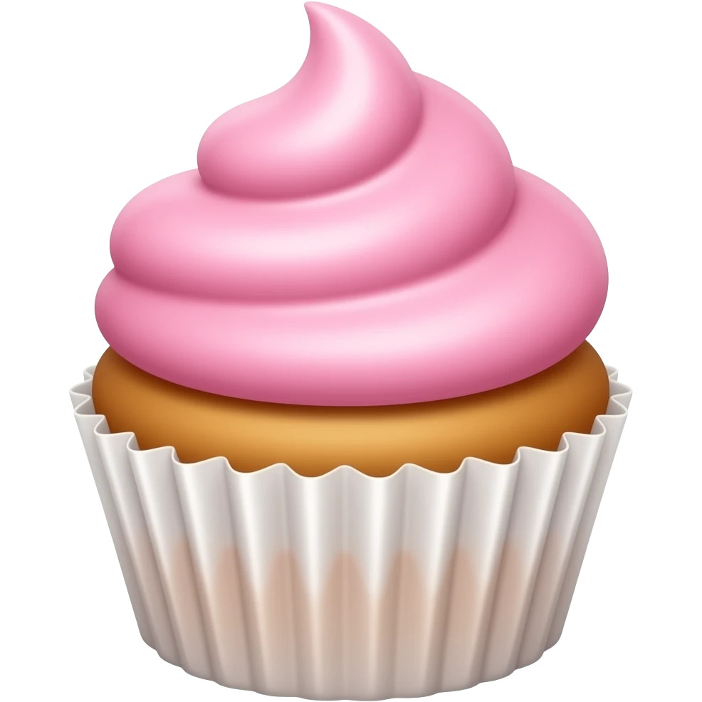 Cupcake with pink icing emoji
