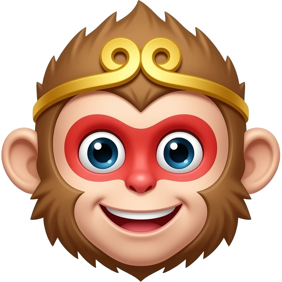 smiling hanuman in cartoon form emoji