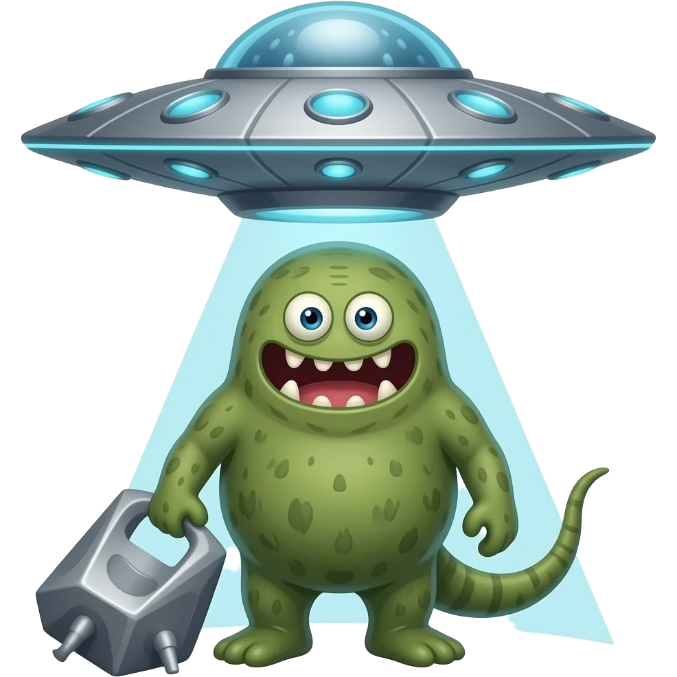UFO inducting monster emoji