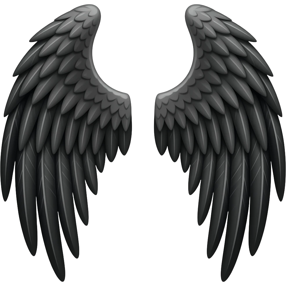 Black wings emoji