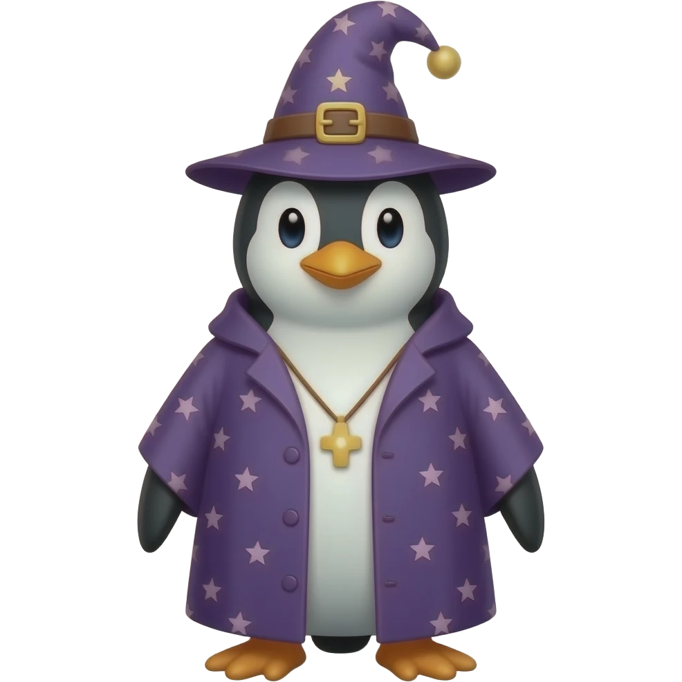 Penguin Wizard emoji