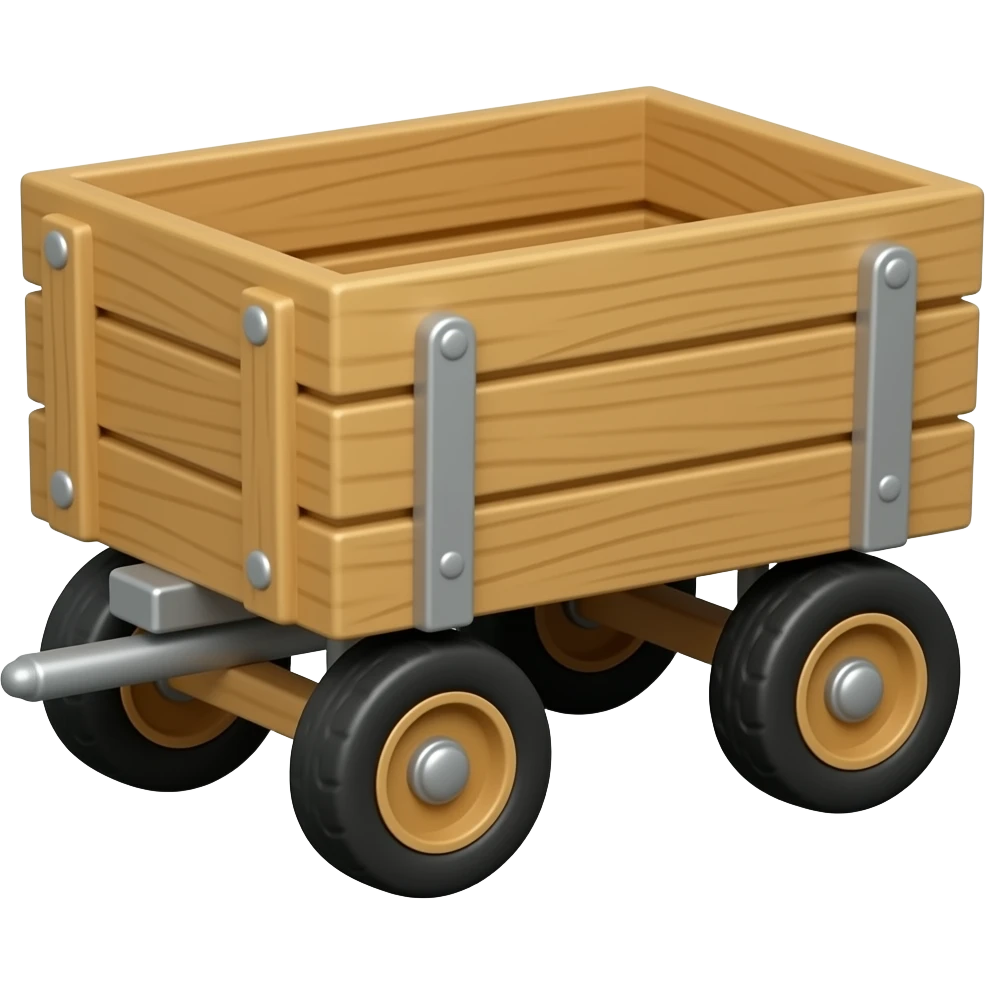деревянная тележка emoji