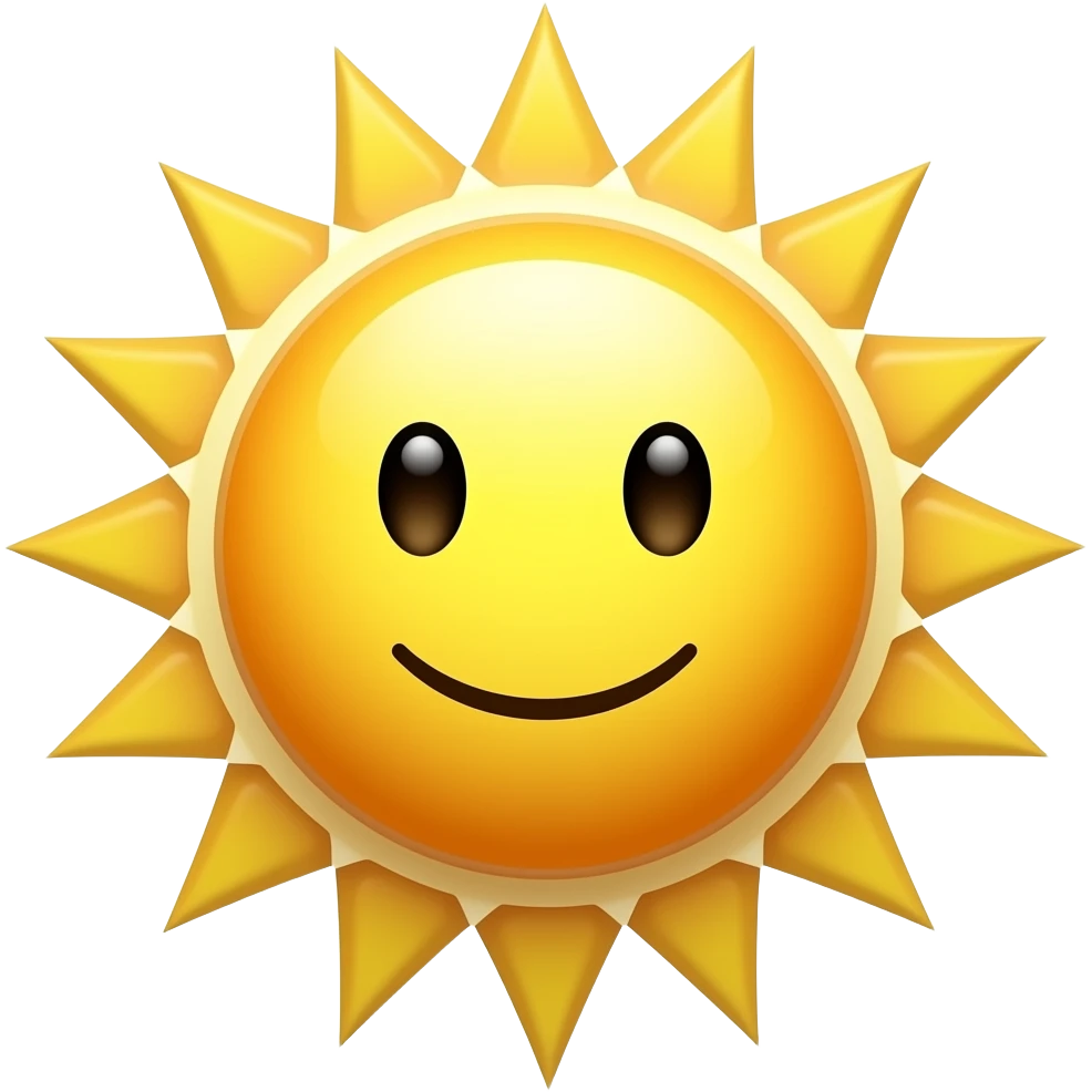 Sol de mayo con cara emoji