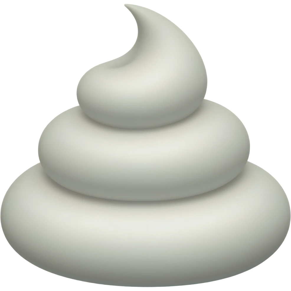 White Poop emoji