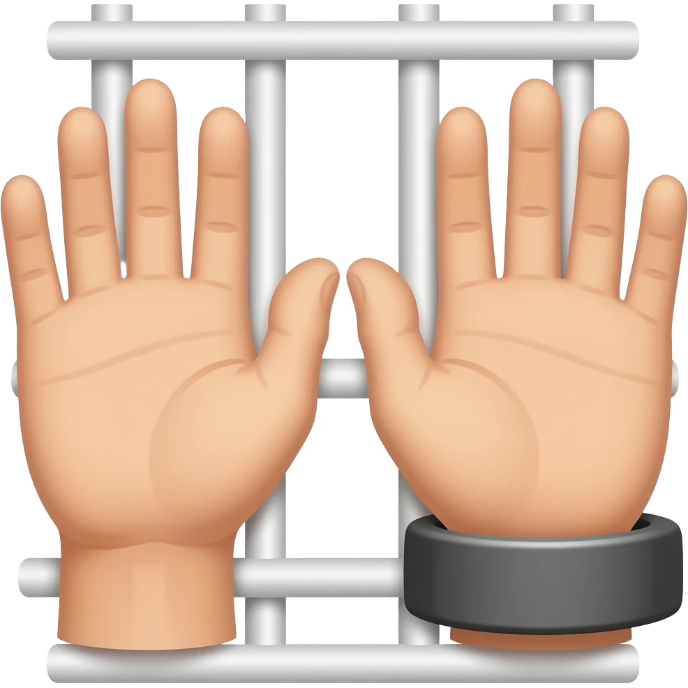 prisión manos emoji