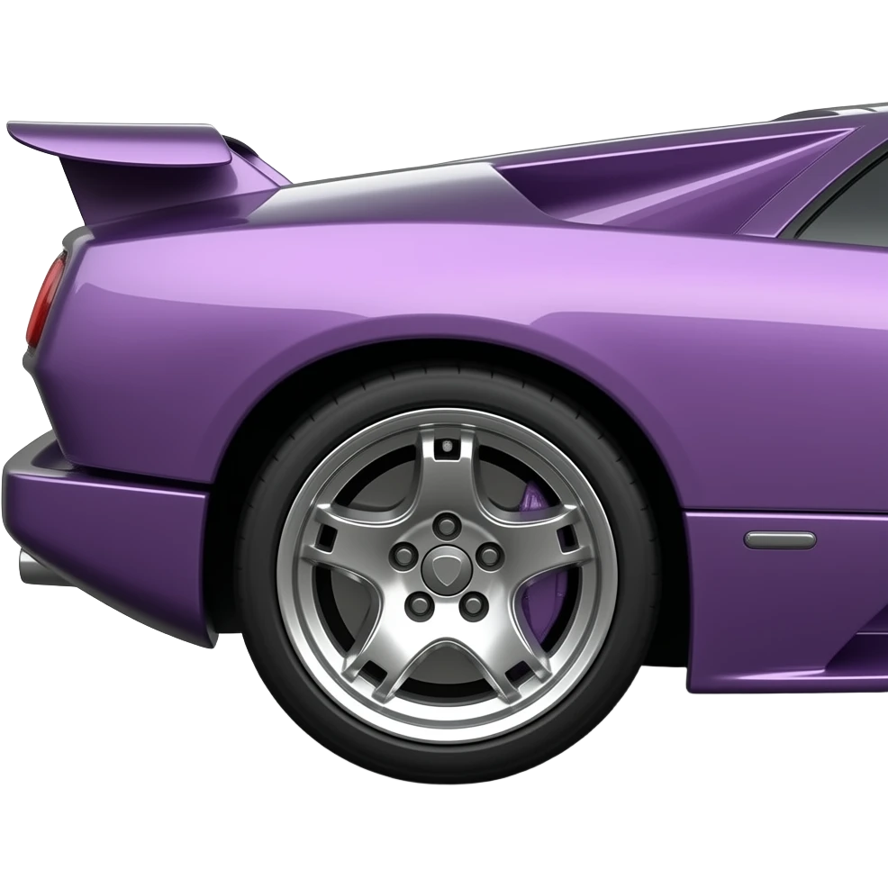 glossy metalic purple lamborghini diablo SE30 , hyper real, highly detailed emoji