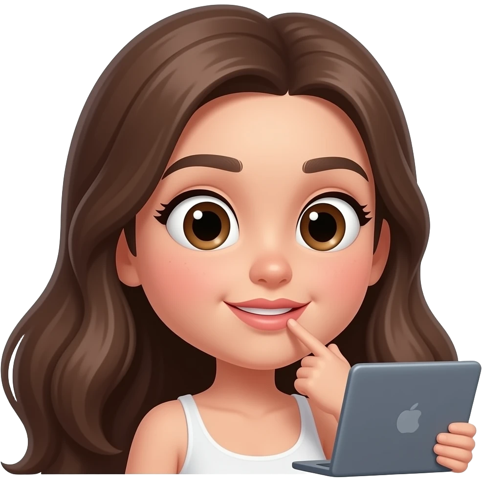 Una chica masrurbandose viendo porno emoji