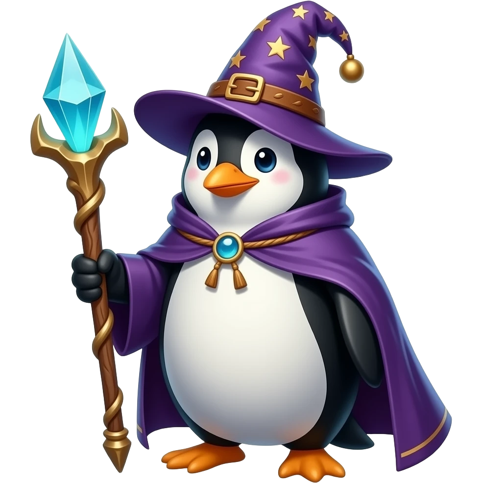 Penguin Wizard emoji