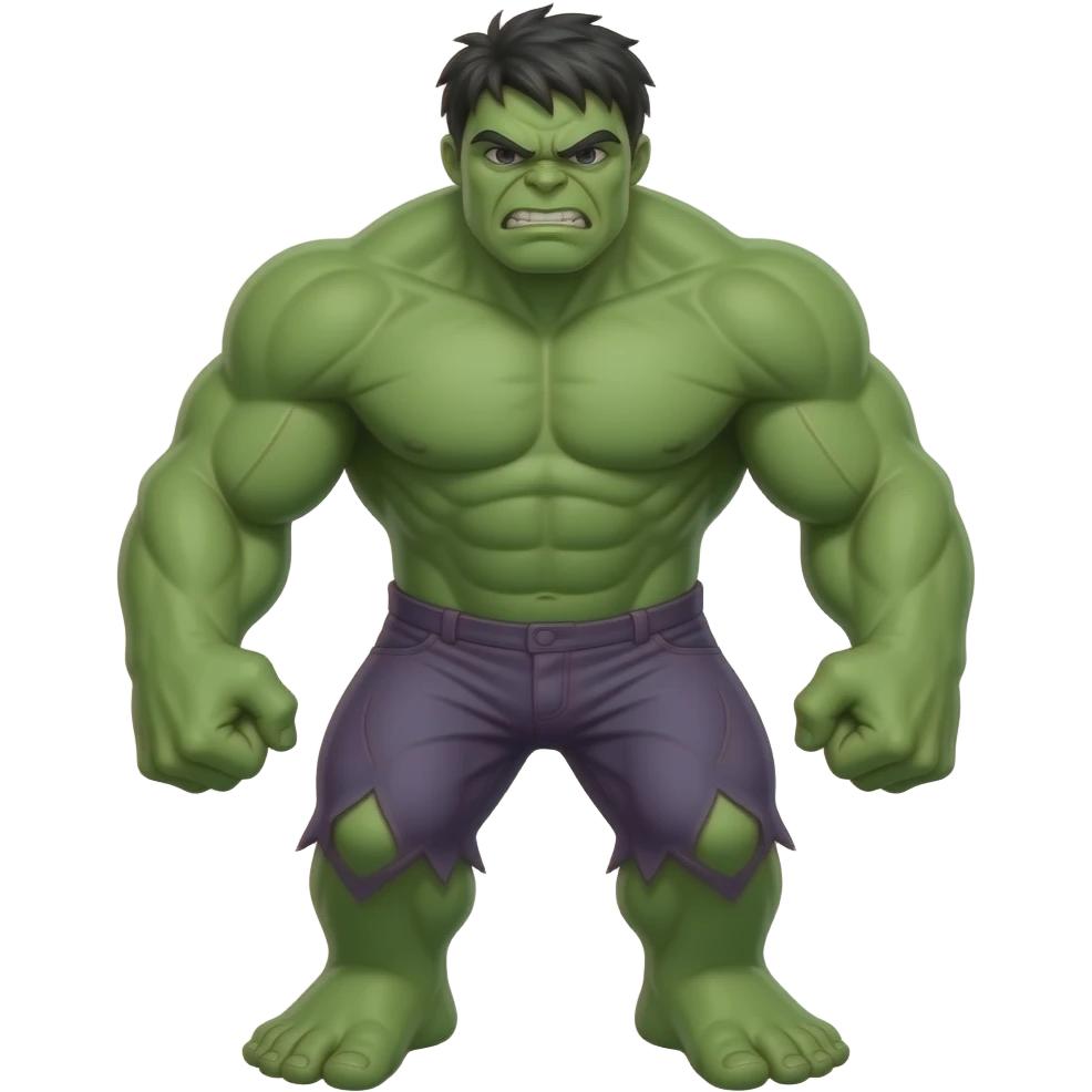 Hulk mewing emoji