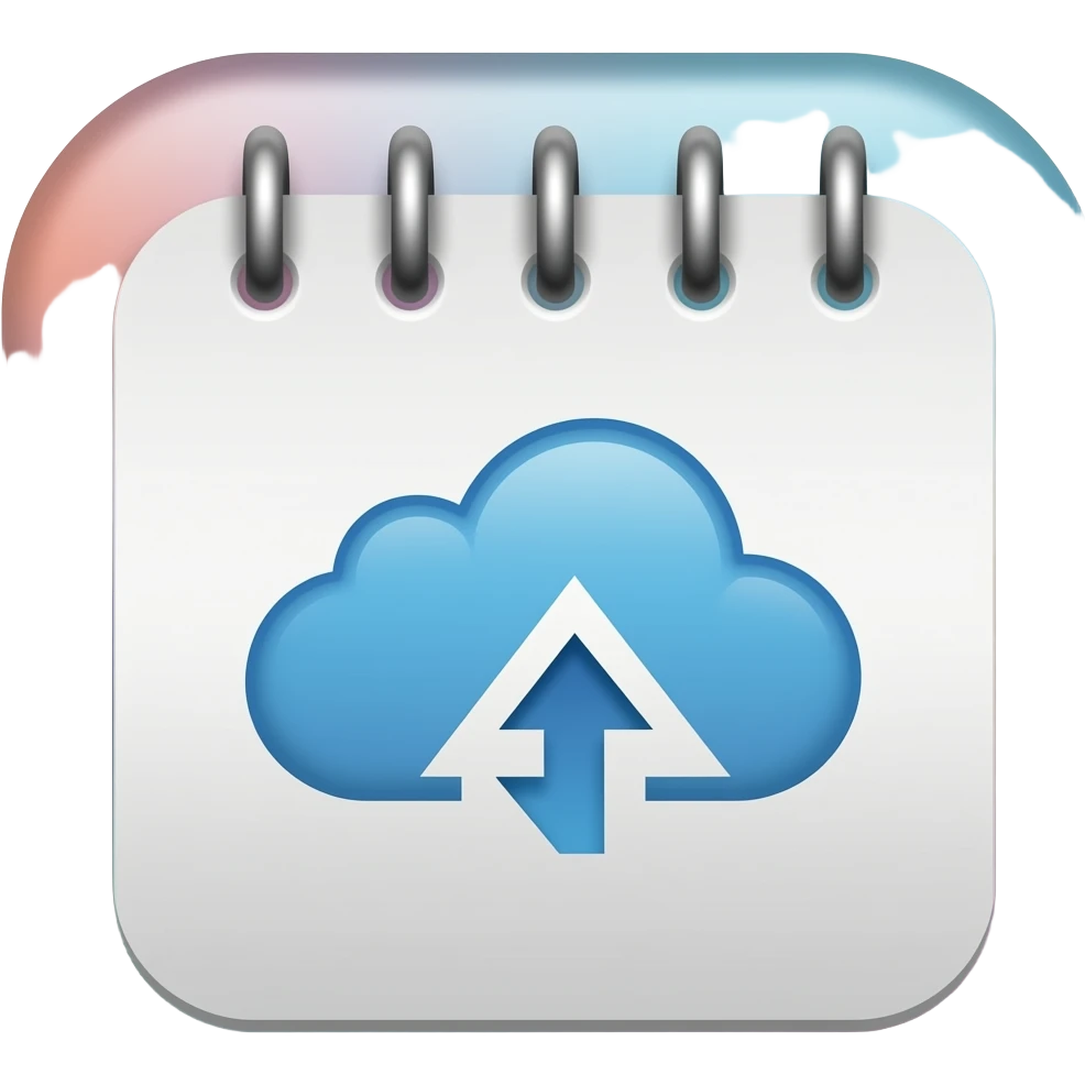generate an icon that for a notepad app synced with drive using gradient vectors emoji