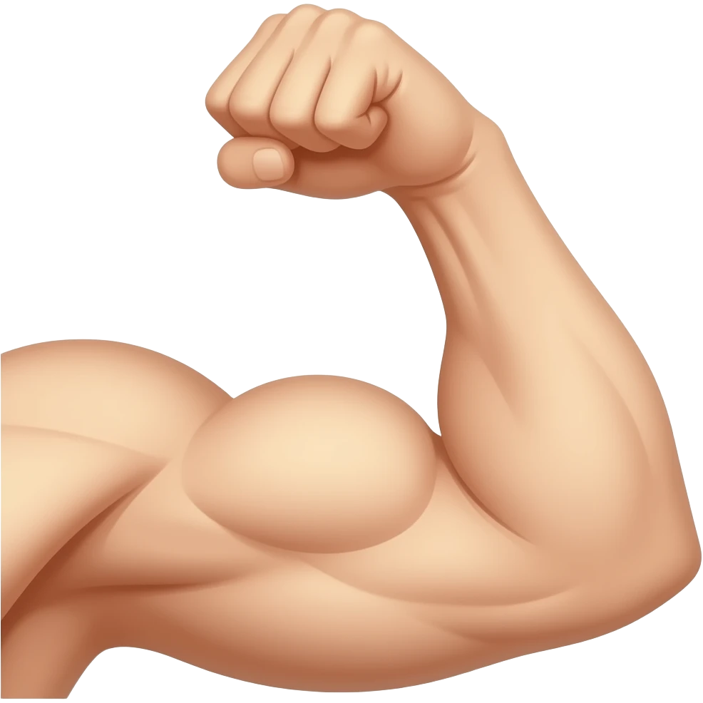 muscular flexed arm emoji