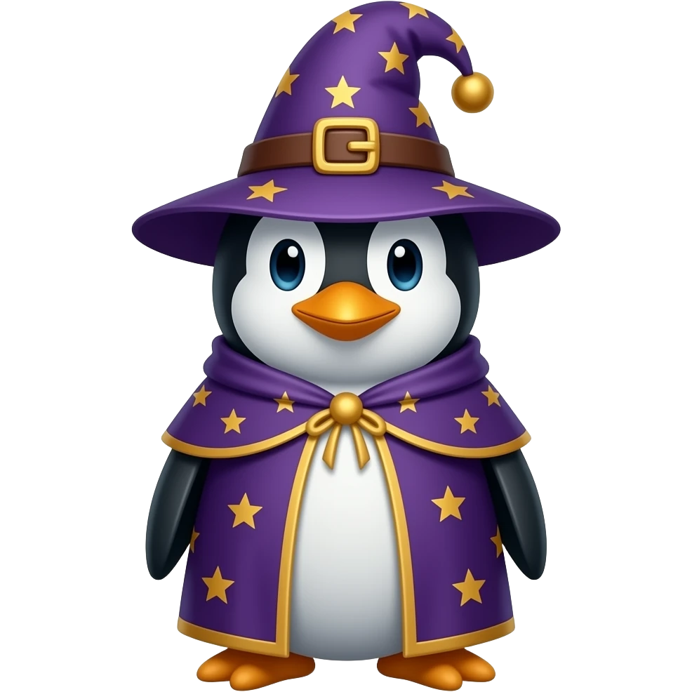 Penguin Wizard emoji
