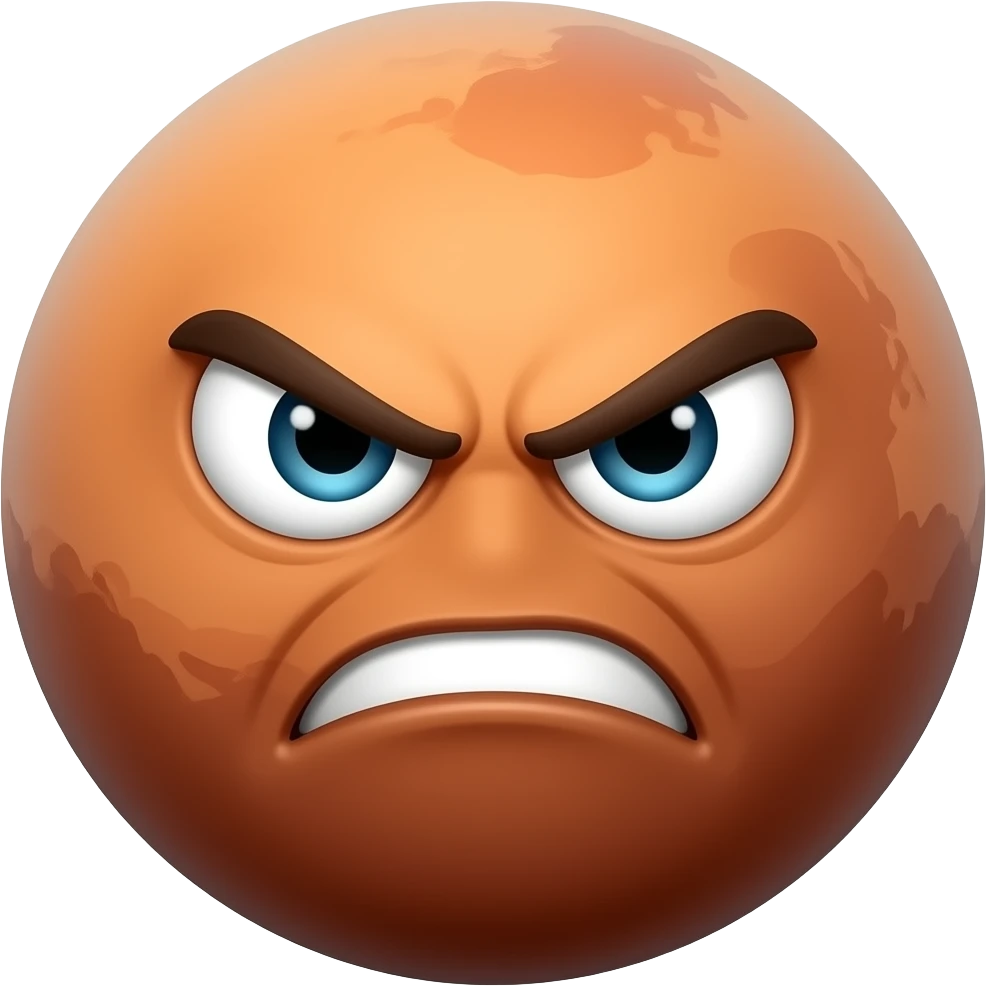 Mars angry emoji