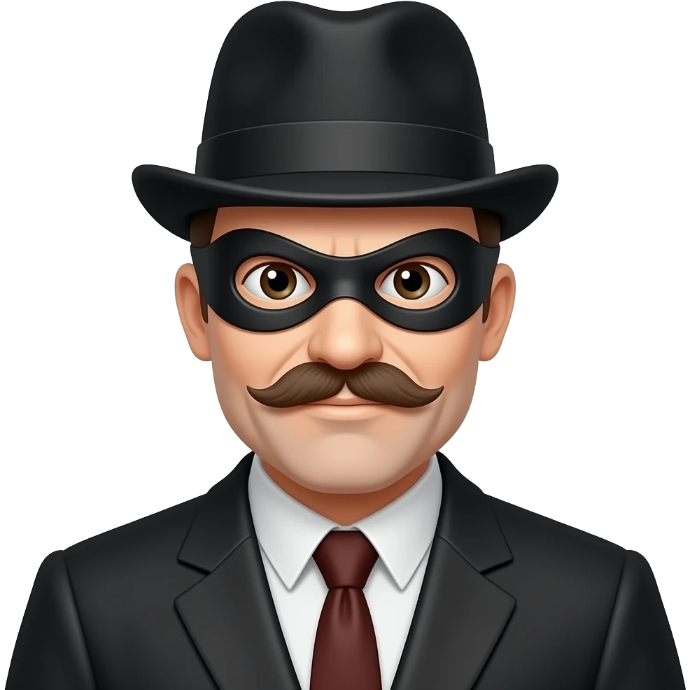 Mr. Monopoly as a robber emoji