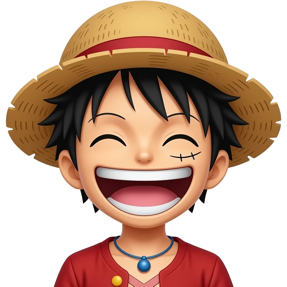 Monkey d luffy laught emoji
