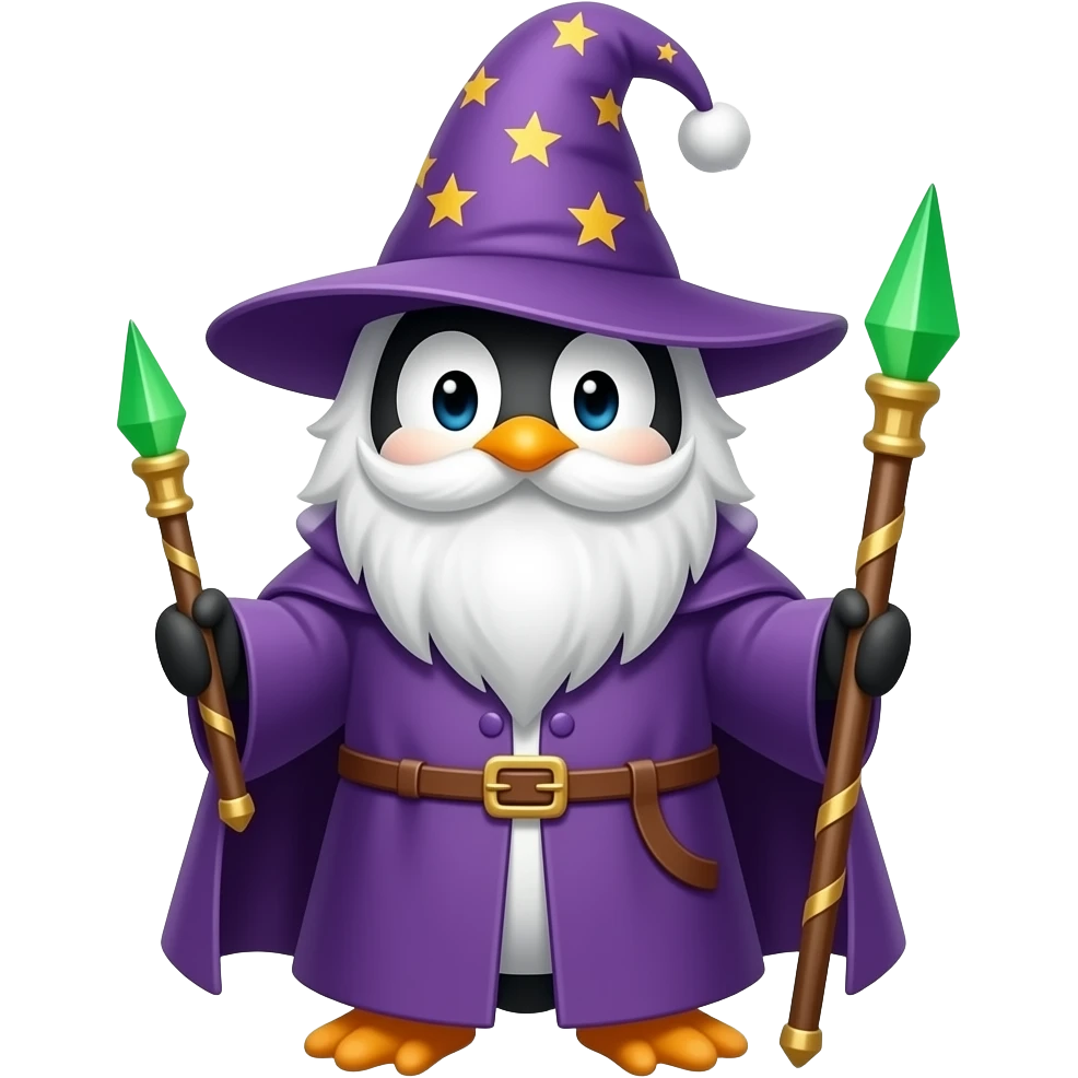 Penguin Wizard emoji