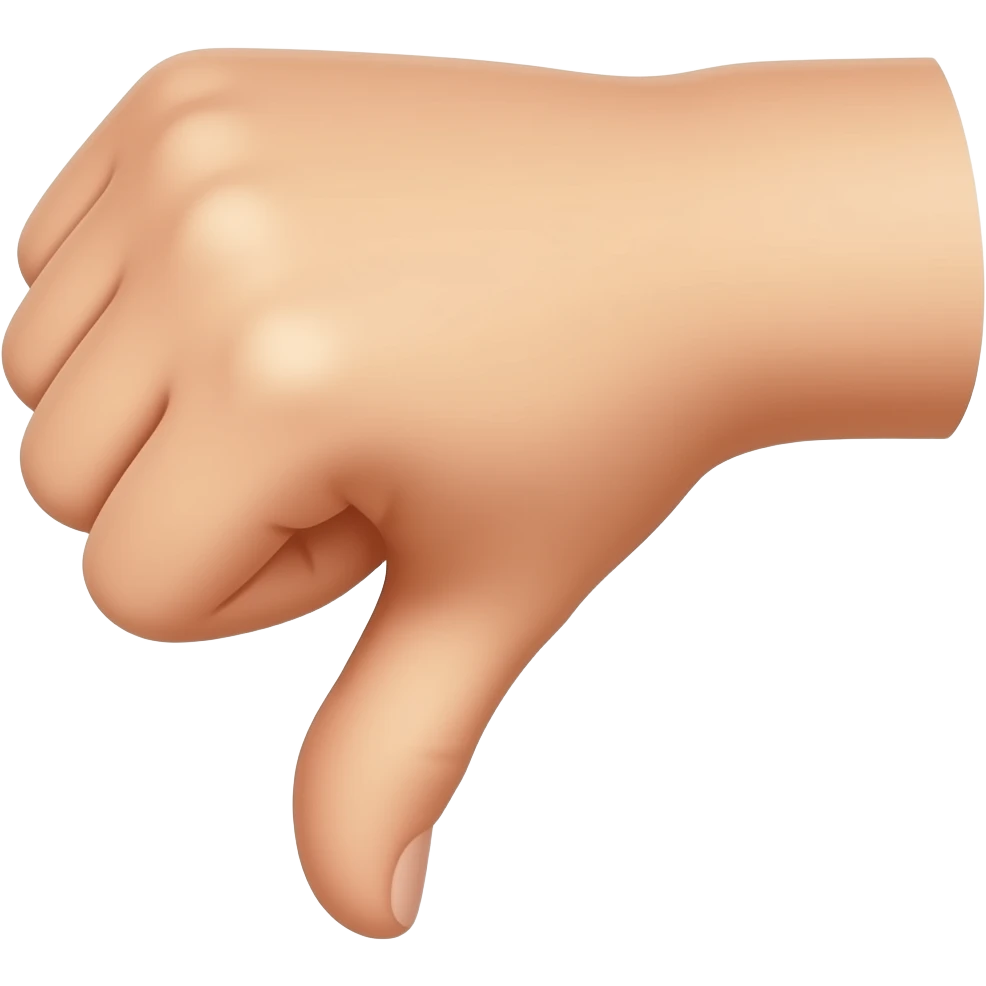 thumb down, close up emoji