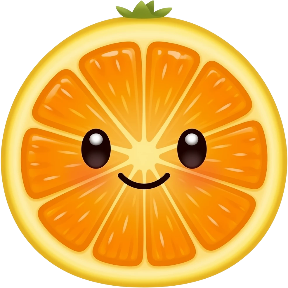 Kawaii gac fruit emoji