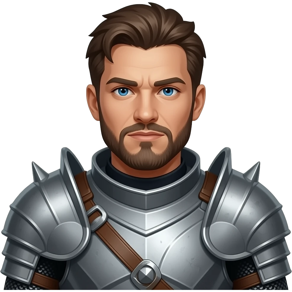 dnd male dragonborn in silver armour emoji