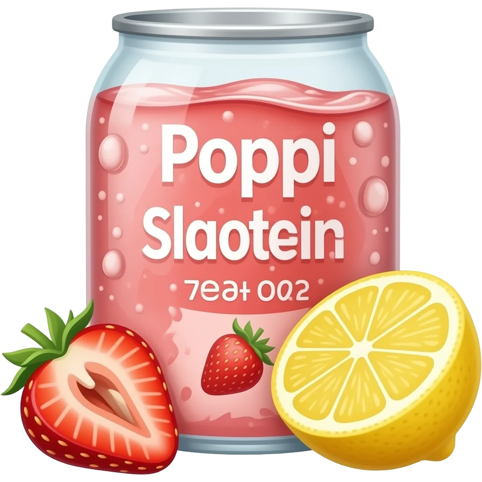poppi probiotic soda strawberry lemon emoji