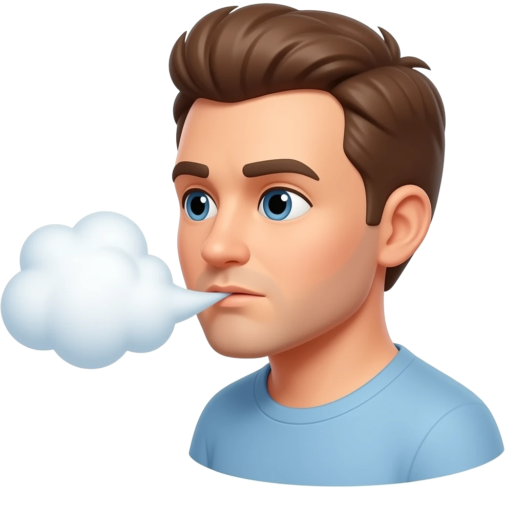 exhale emoji
