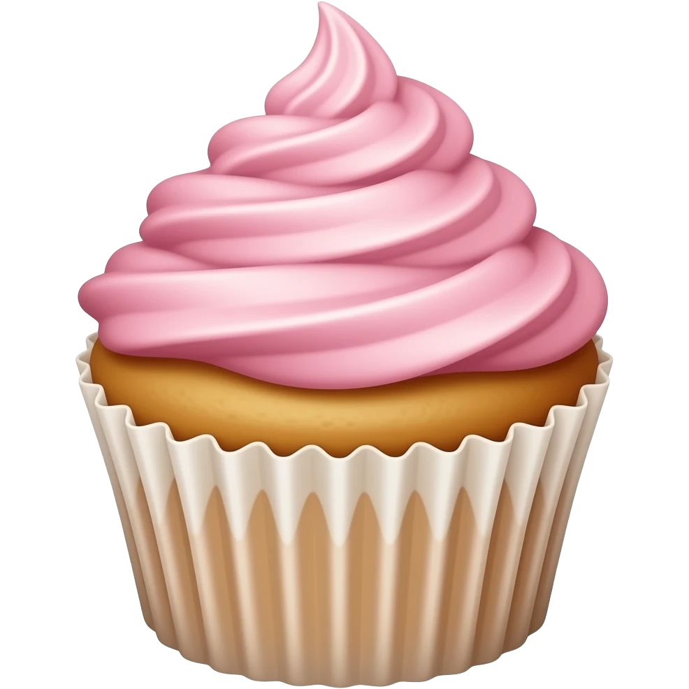 Cupcake with pink icing emoji