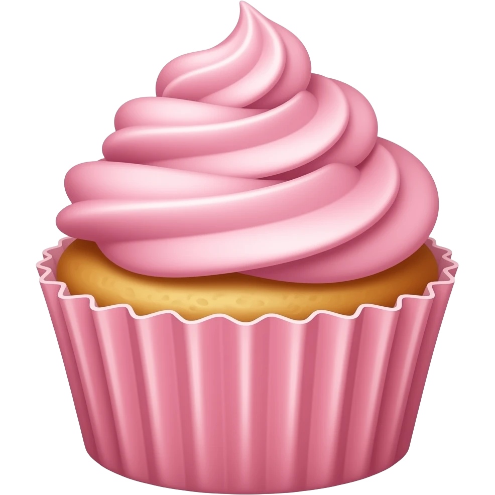 Cupcake with pink icing emoji