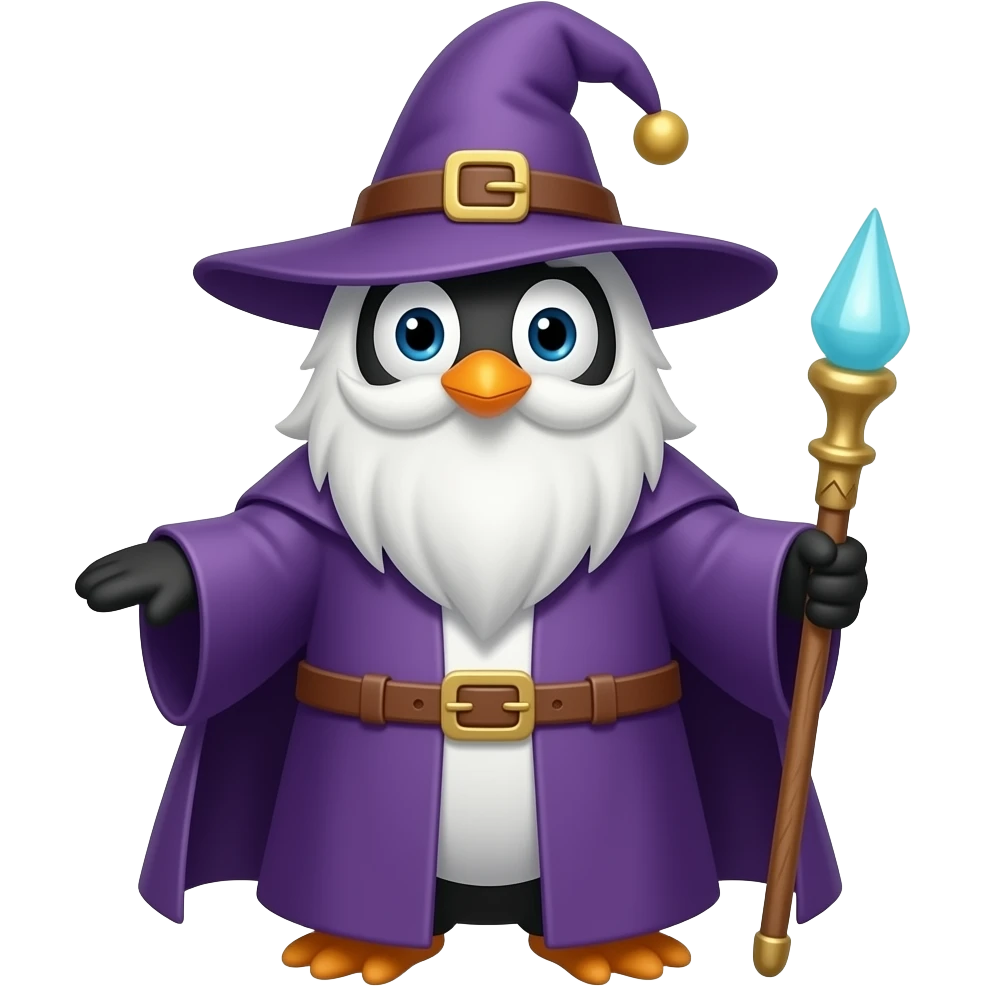 Penguin Wizard emoji