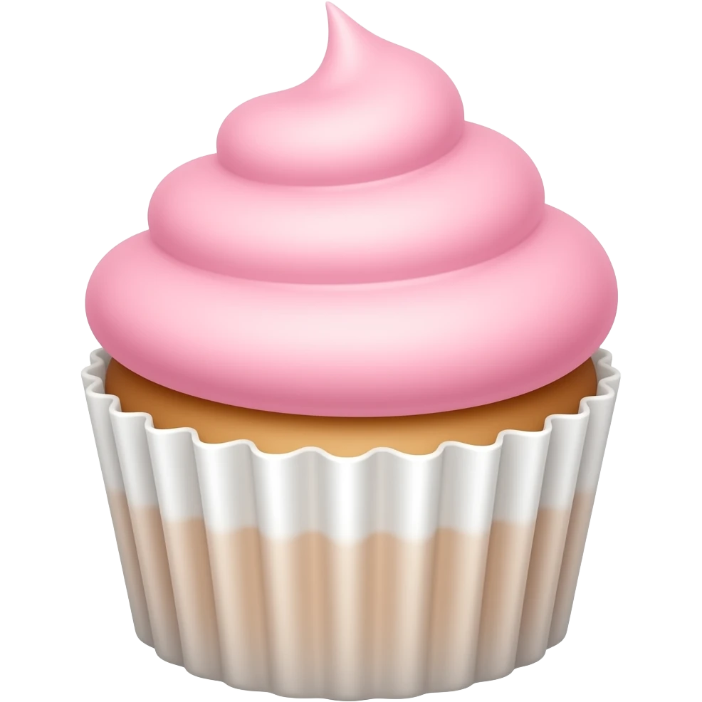 Cupcake with pink icing emoji