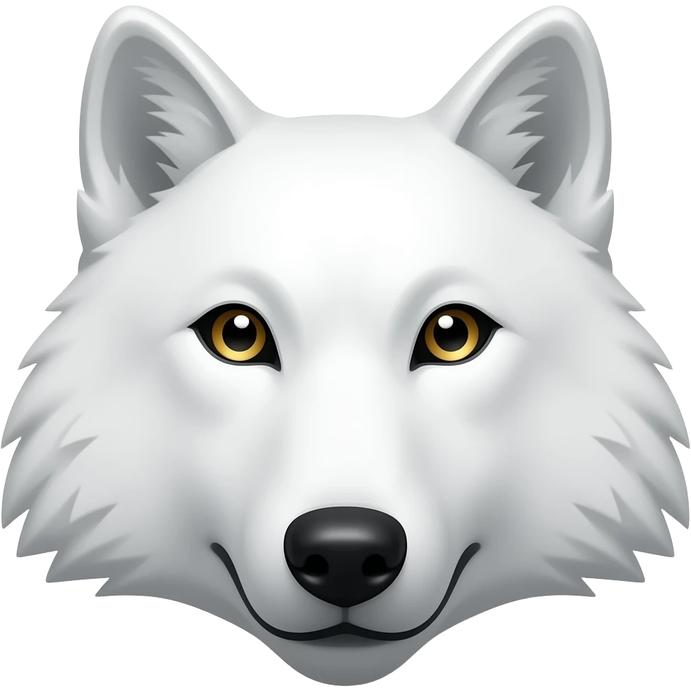 White  wolf face emoji
