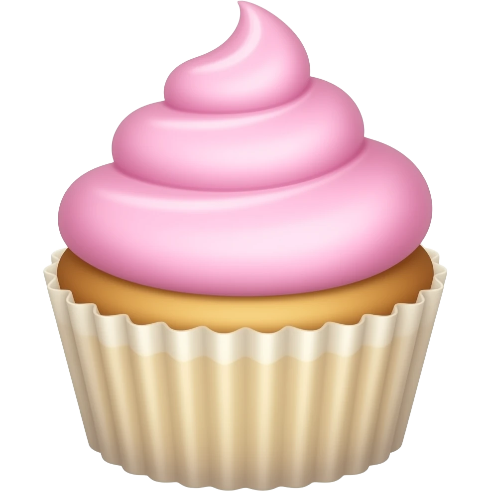 Cupcake with pink icing emoji