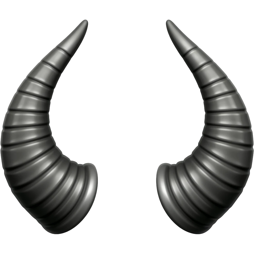 Make 2 black horns emoji
