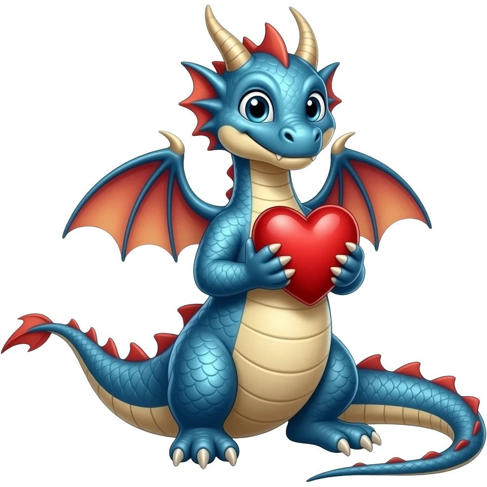 dragón más corazón emoji