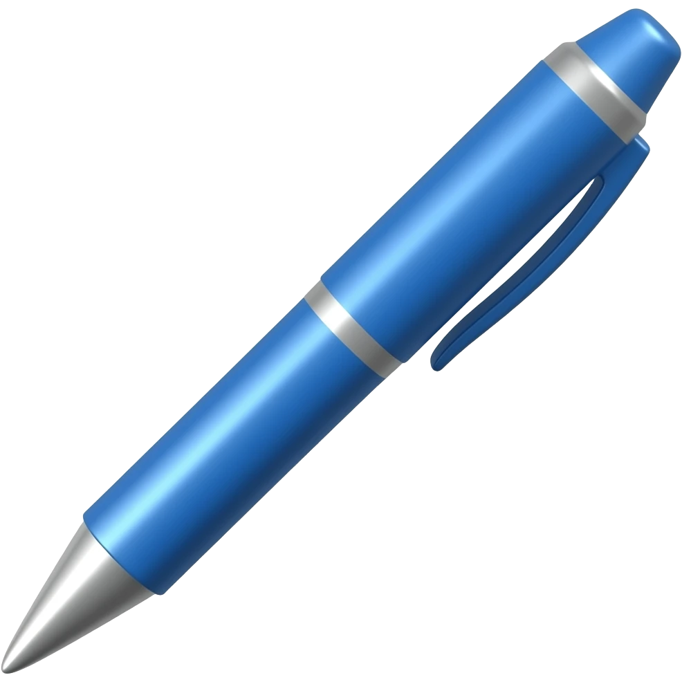 Blue Pen emoji