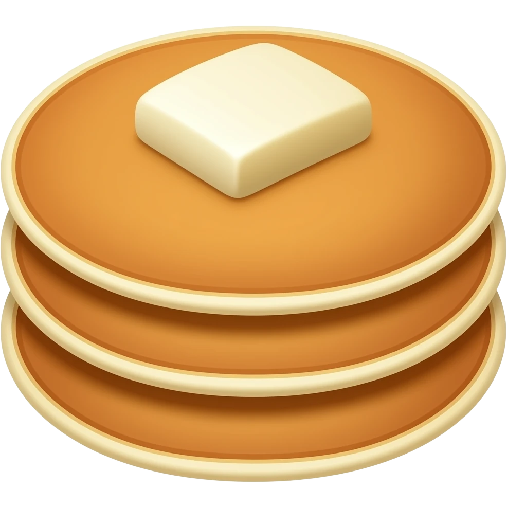 Three-layer plain pancake emoji