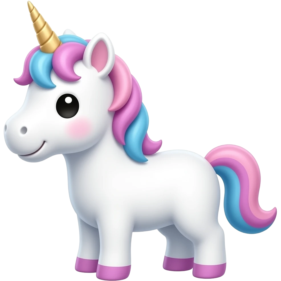 Ein süßes Einhorn das winkt emoji