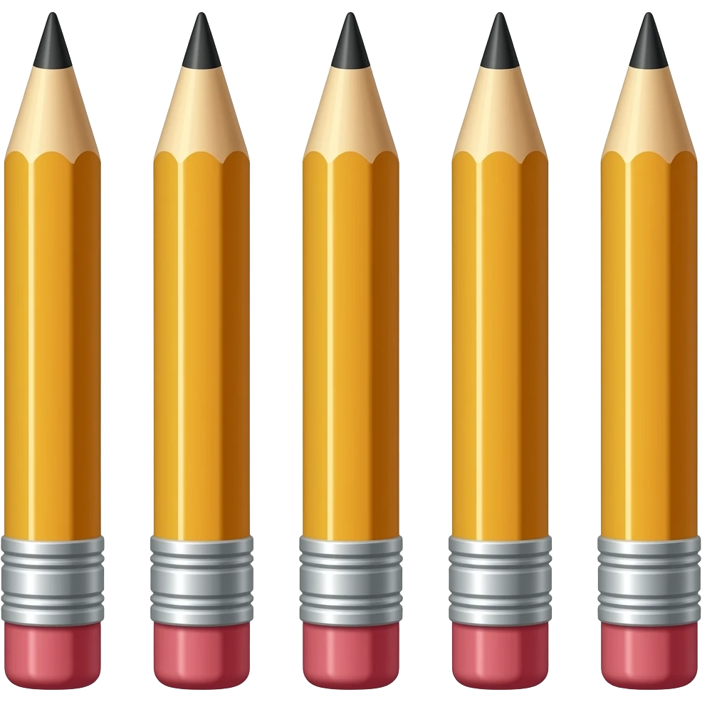 5 pencil emoji