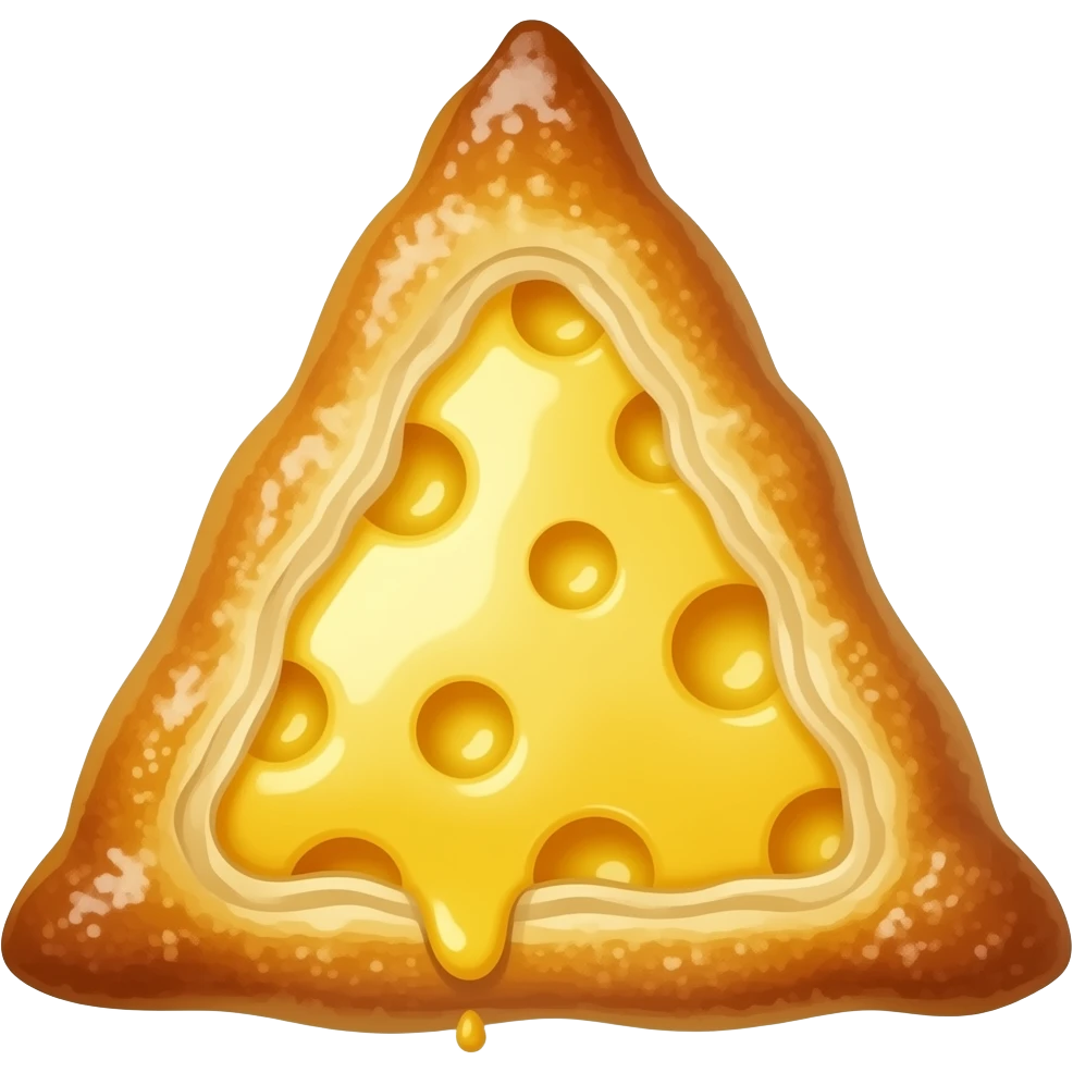 Cheese filled pastry triangle emoji