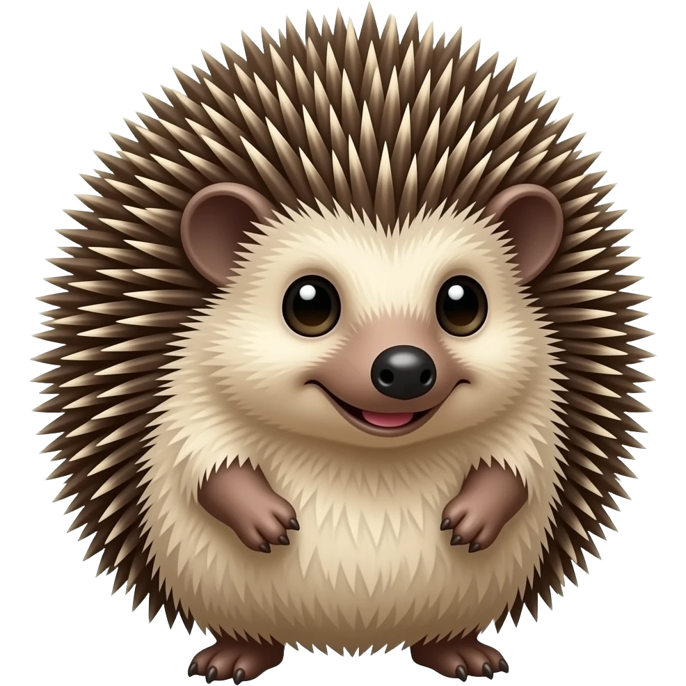 Hyperactive hedgehog and mole emoji