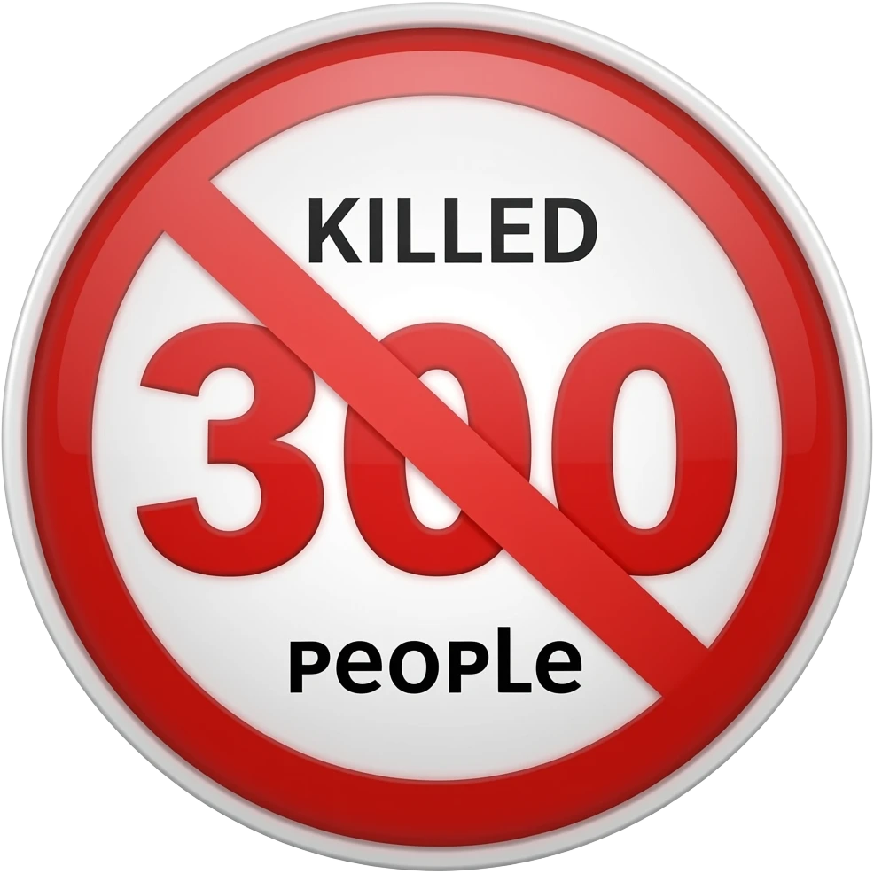 I killed 300 people sign emoji